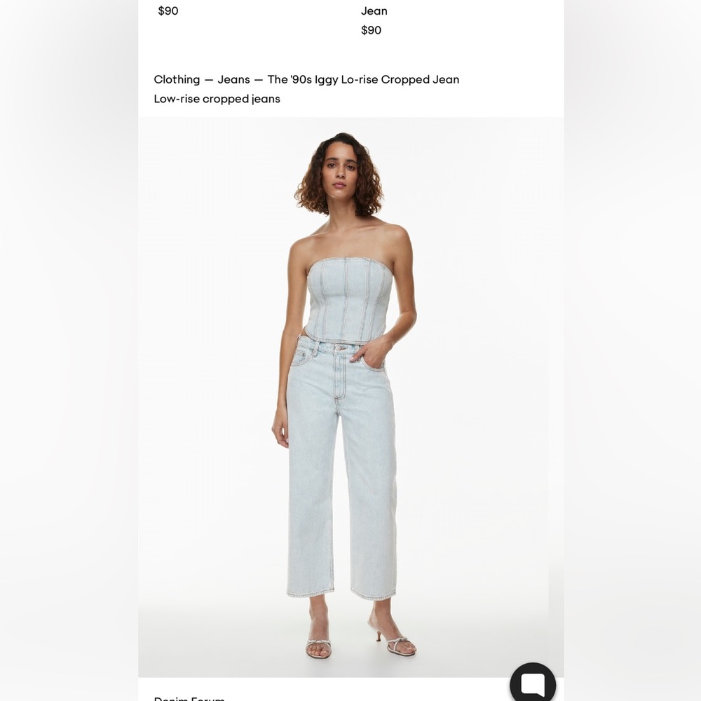 Denim Forum The '90s Iggy Lo-rise Cropped Jean